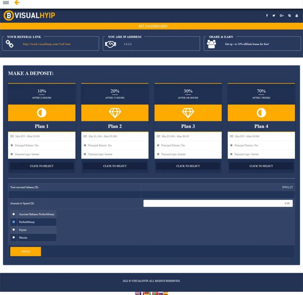 Investment Hyip Template ID - ZVPT1446 demo Page 5