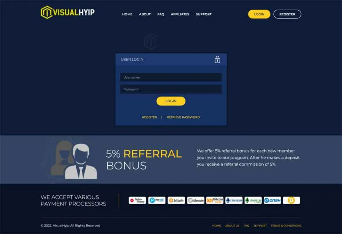 Investment Hyip Template ID - ZVPT1448 demo Page 3