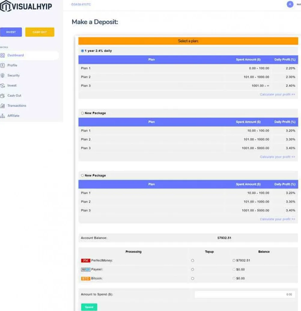 Investment Hyip Template ID - ZVPT1448 demo Page 5