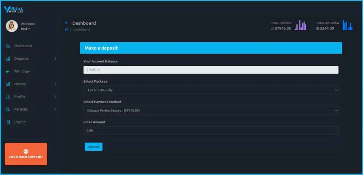 Investment Hyip Template ID - ZVPT1454 demo Page 5