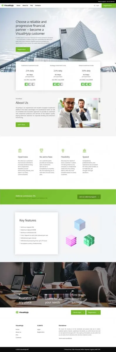 Investment Hyip Template ID - ZVPT1461 Preview