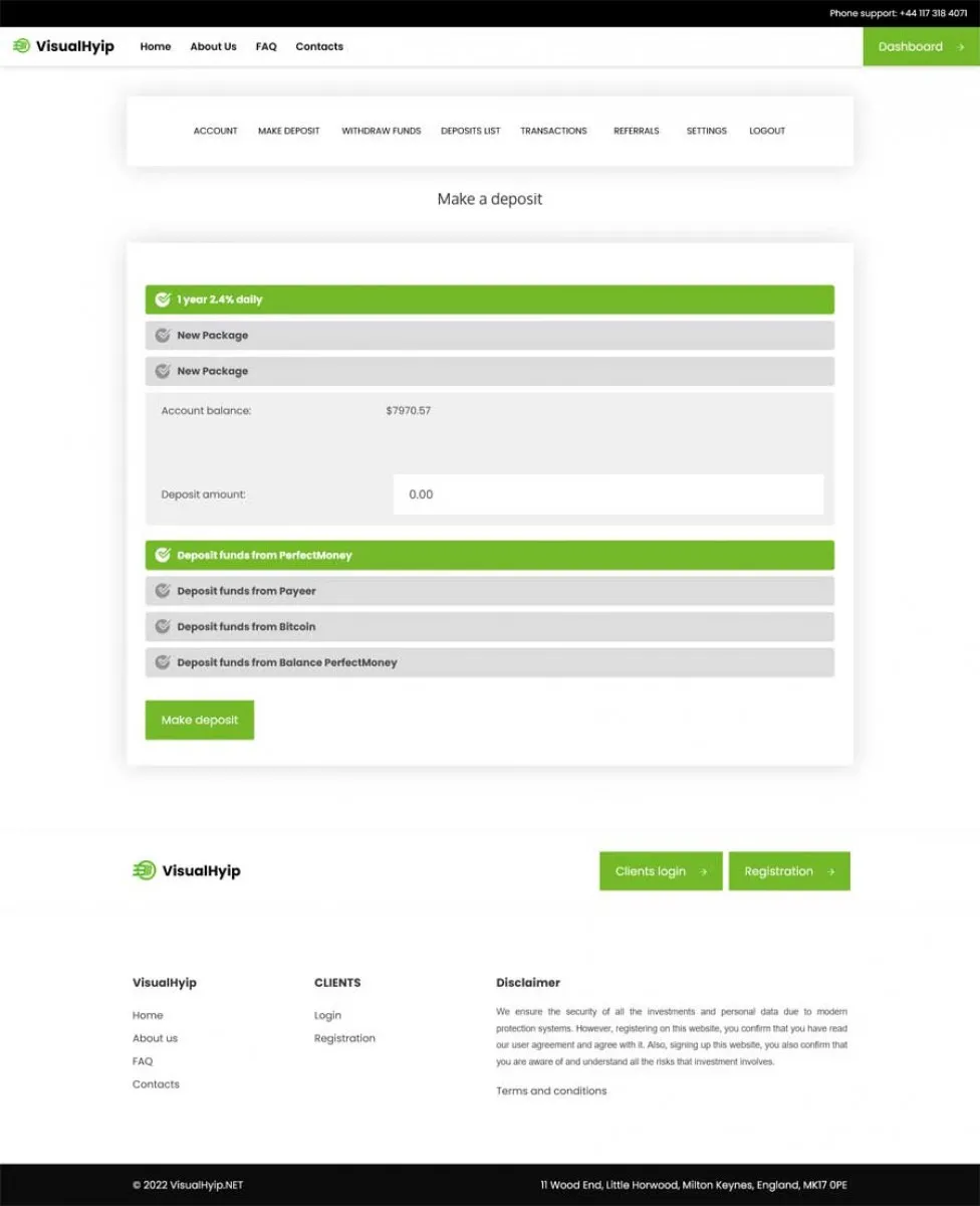 Investment Hyip Template ID - ZVPT1461 demo Page 5