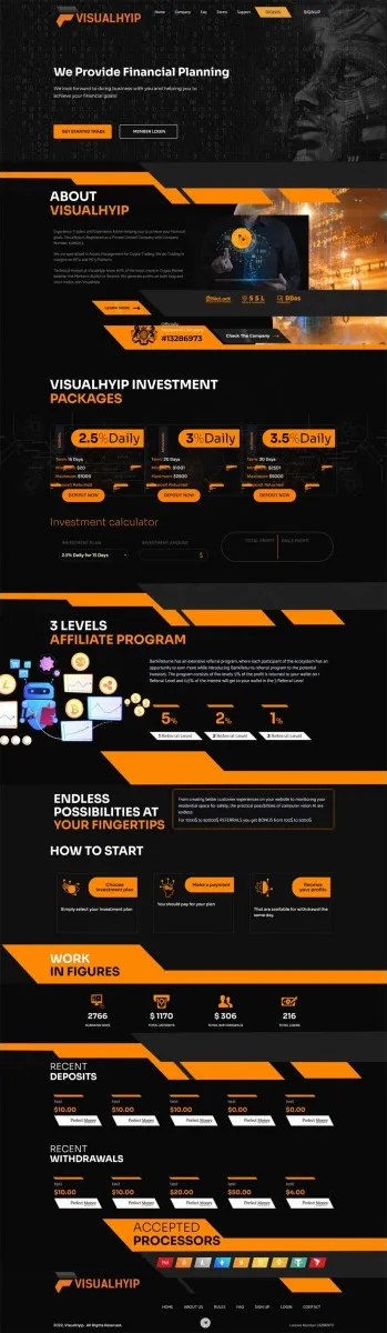 Investment Hyip Template ID - ZVPT1463 Preview