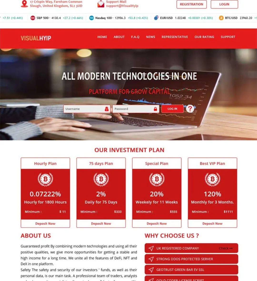 Investment Hyip Template ID - ZVPT1464 demo Page 2