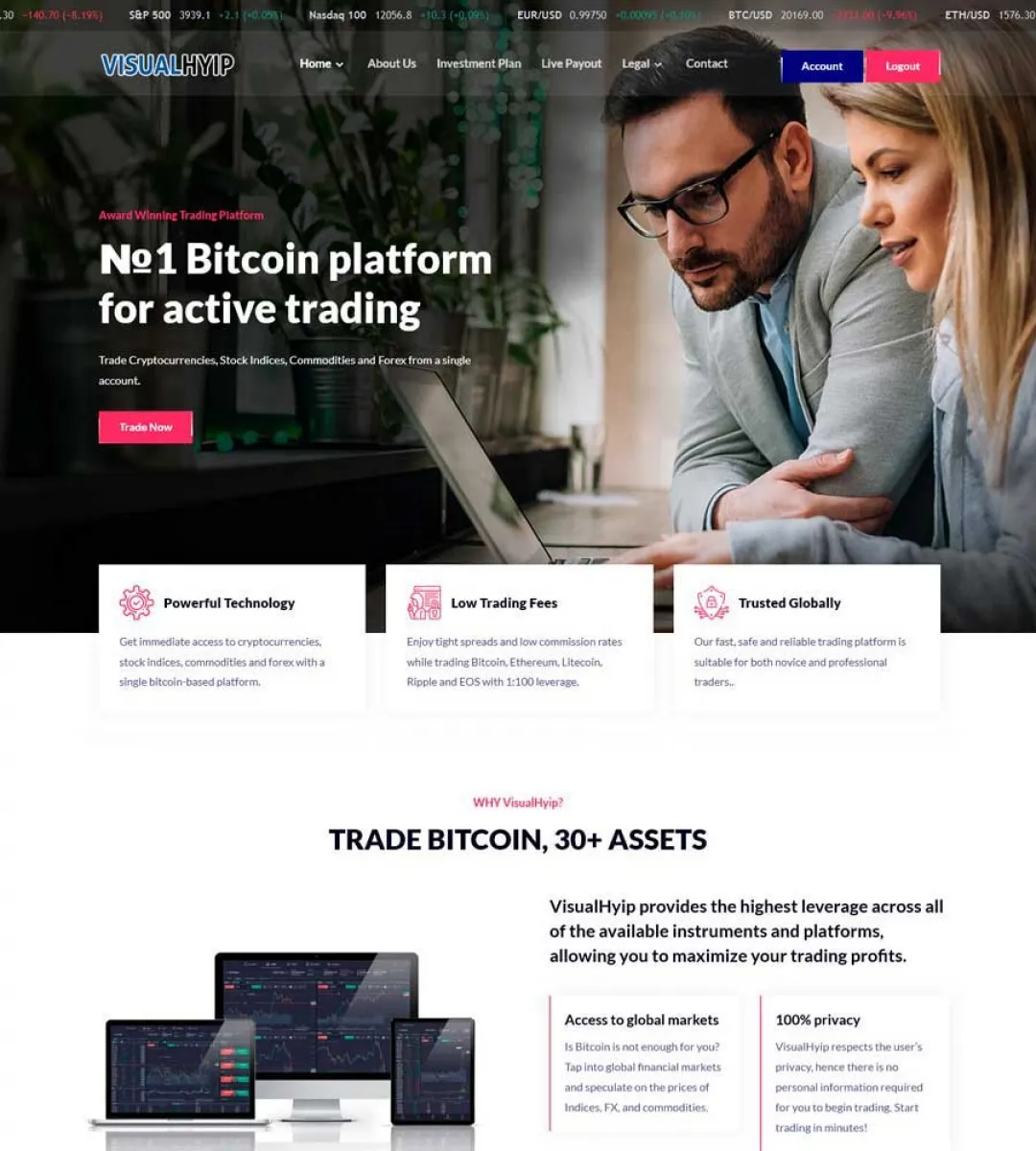 Investment Hyip Template ID - ZVPT1471 demo Page 2