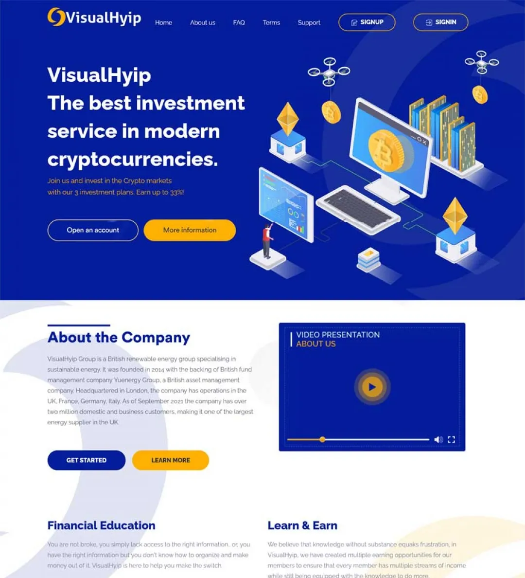 Investment Hyip Template ID - ZVPT1473 demo Page 2