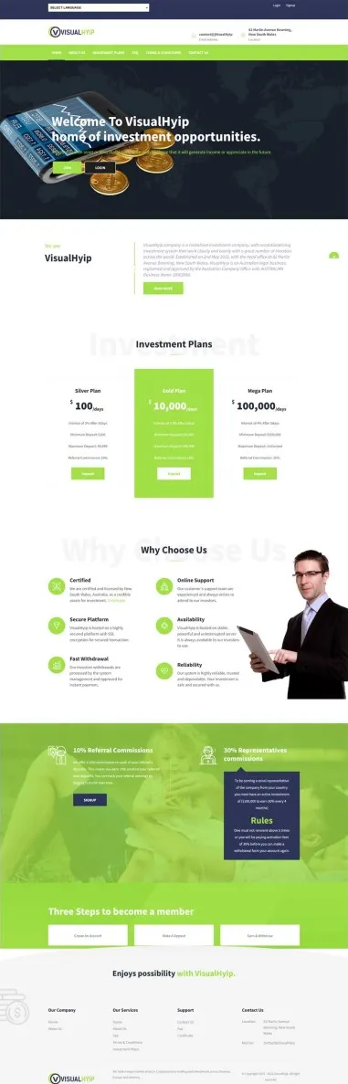 Investment Hyip Template ID - ZVPT1479 Preview