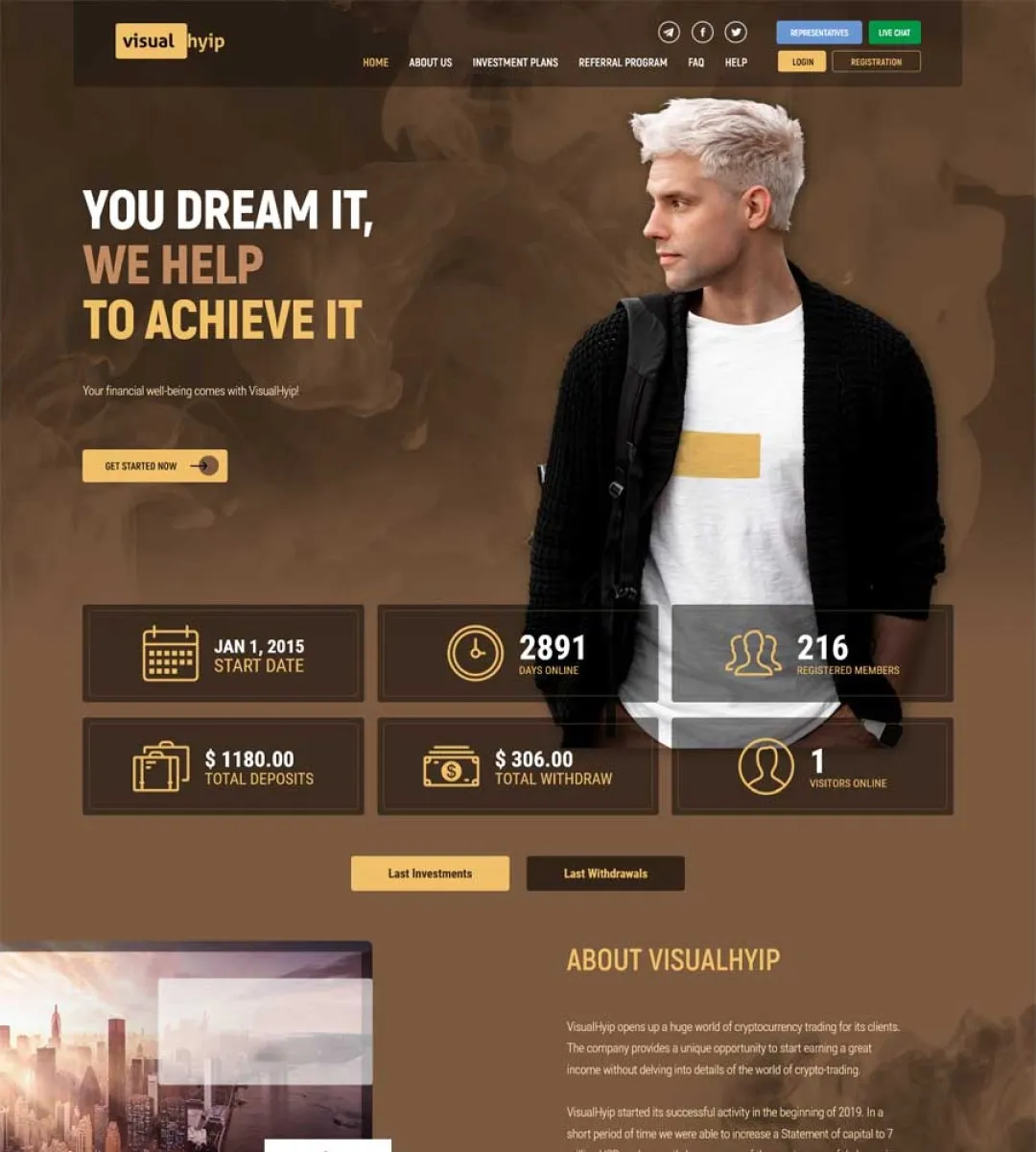 Investment Hyip Template ID - ZVPT1481 demo Page 2
