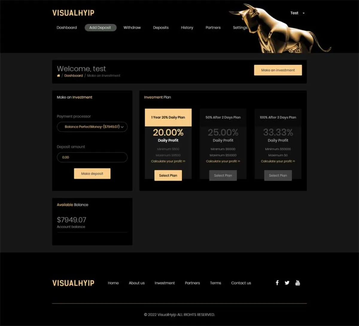 Investment Hyip Template ID - ZVPT1484 demo Page 5