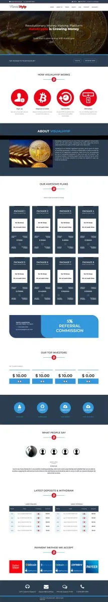 Investment Hyip Template ID - ZVPT1485 Preview