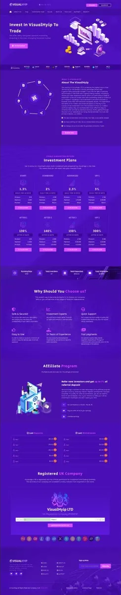 Investment Hyip Template ID - ZVPT1486 Preview