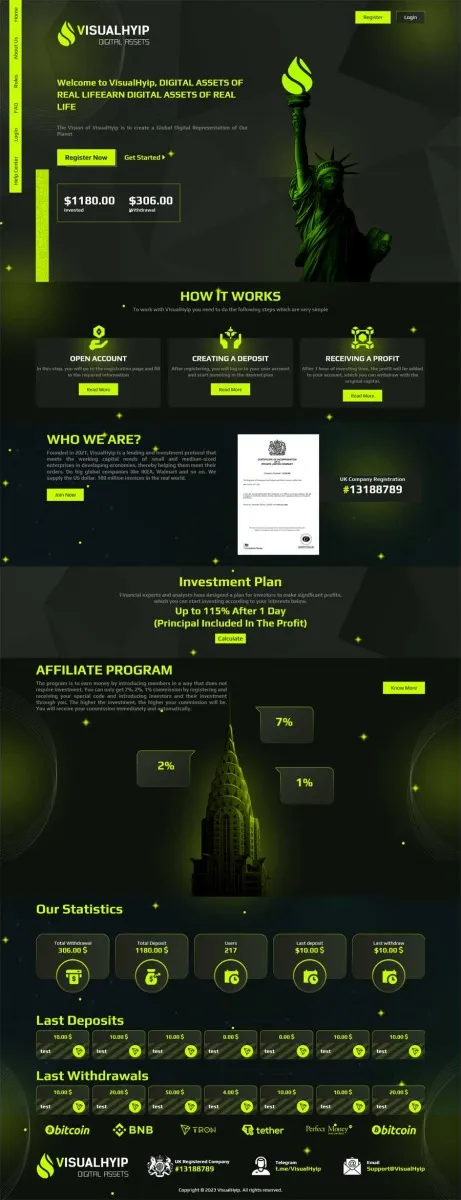 Investment Hyip Template ID - ZVPT1489 demo Page 1