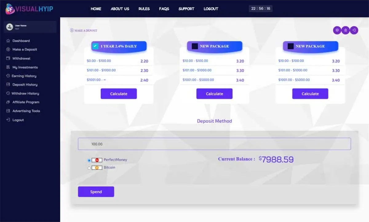 Investment Hyip Template ID - ZVPT1491 demo Page 5