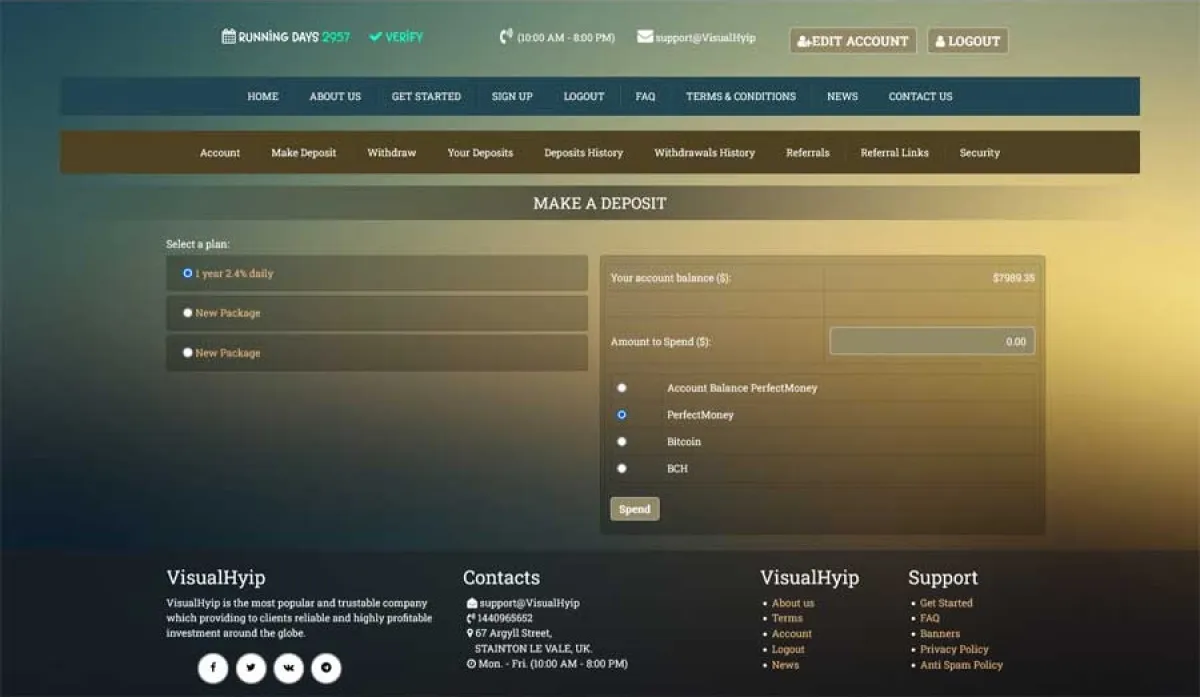 Investment Hyip Template ID - ZVPT1492 demo Page 5