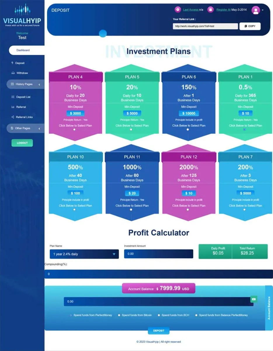 Investment Hyip Template ID - ZVPT1496 demo Page 5