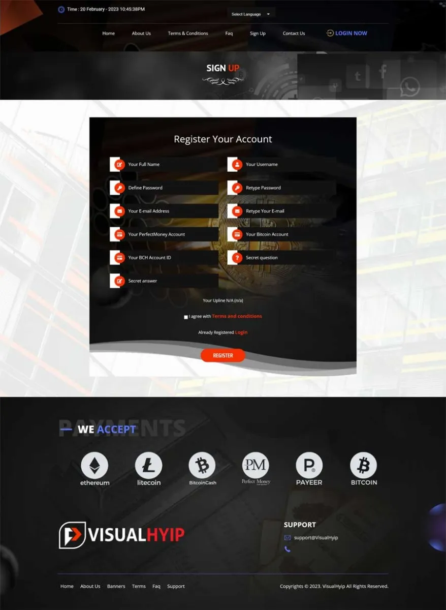 Investment Hyip Template ID - ZVPT1497 demo Page 3