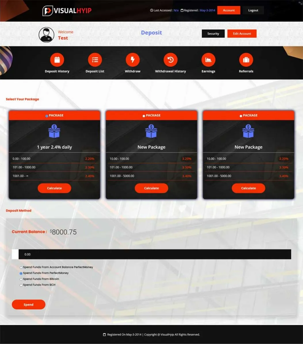 Investment Hyip Template ID - ZVPT1497 demo Page 5