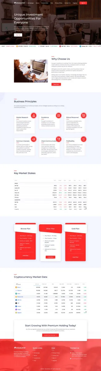 Investment Hyip Template ID - ZVPT1502 demo Page 1