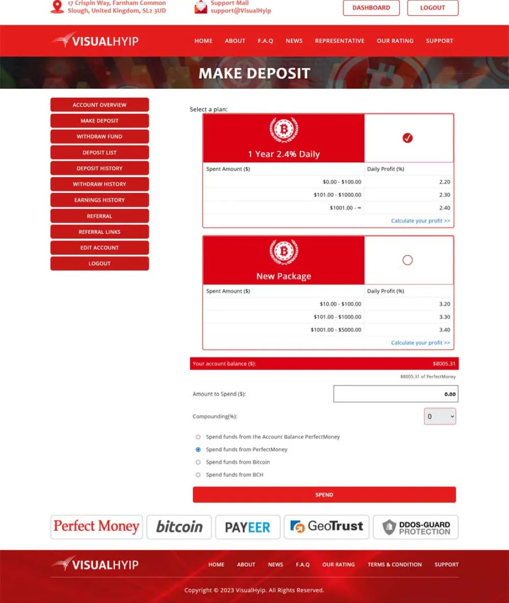 Investment Hyip Template ID - ZVPT1503 demo Page 5