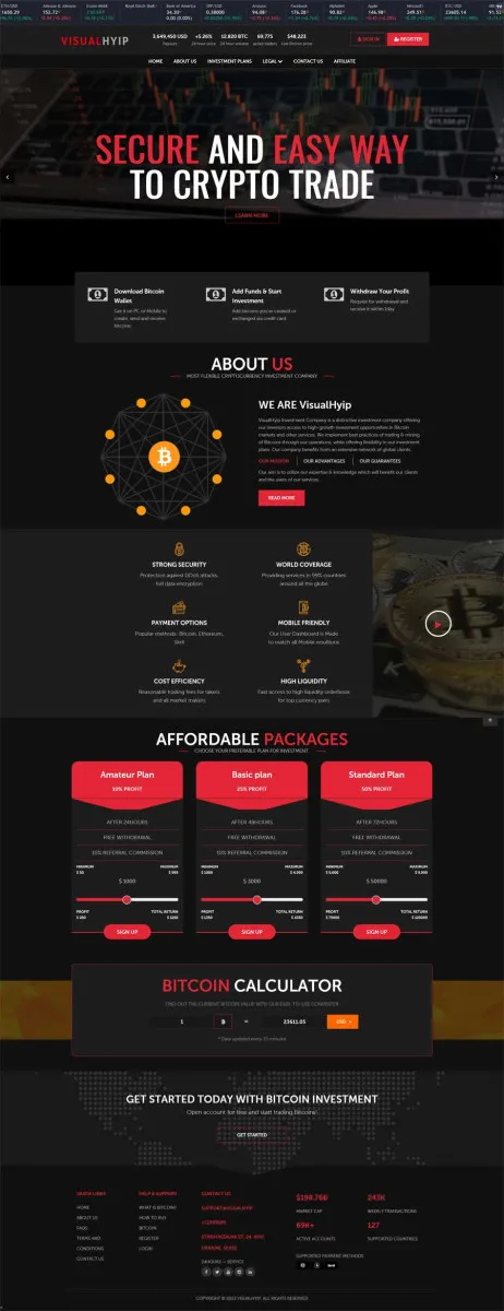 Investment Hyip Template ID - ZVPT1504 demo Page 1