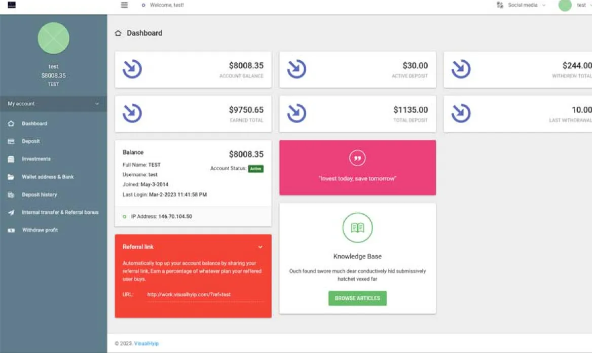 Investment Hyip Template ID - ZVPT1505 demo Page 4