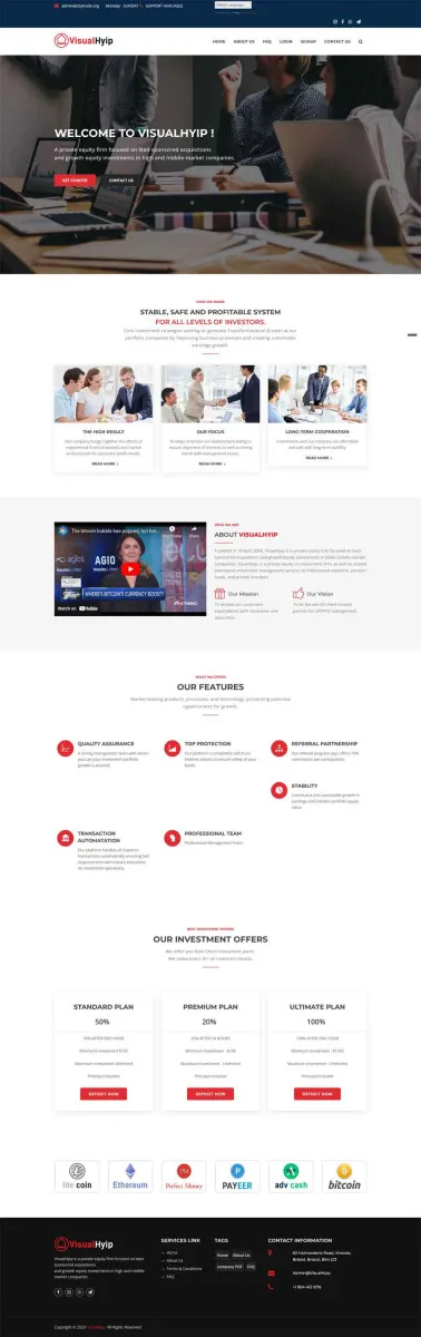 Investment Hyip Template ID - ZVPT1510 Preview