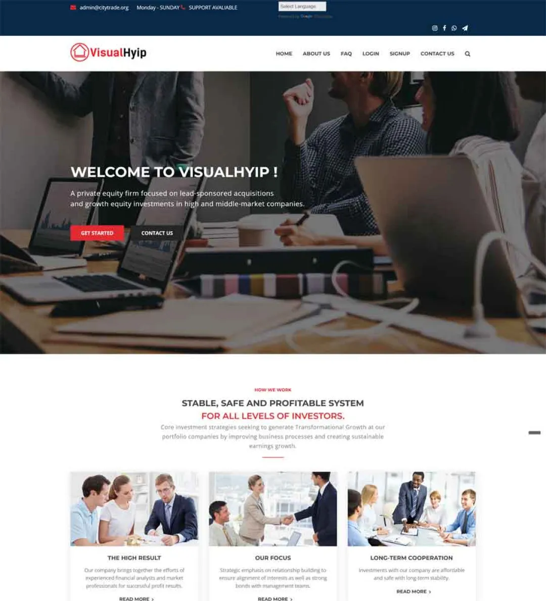 Investment Hyip Template ID - ZVPT1510 demo Page 2