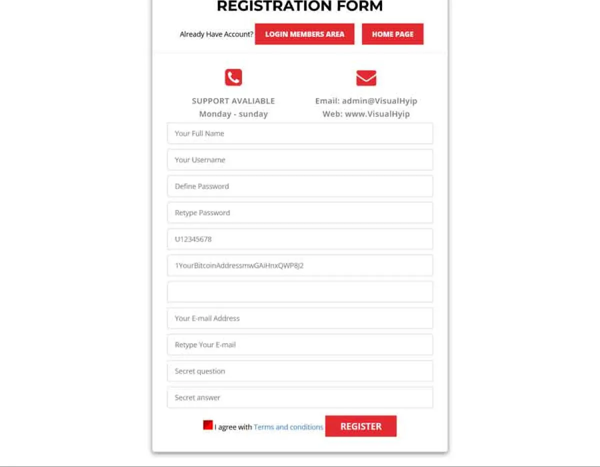 Investment Hyip Template ID - ZVPT1510 demo Page 3