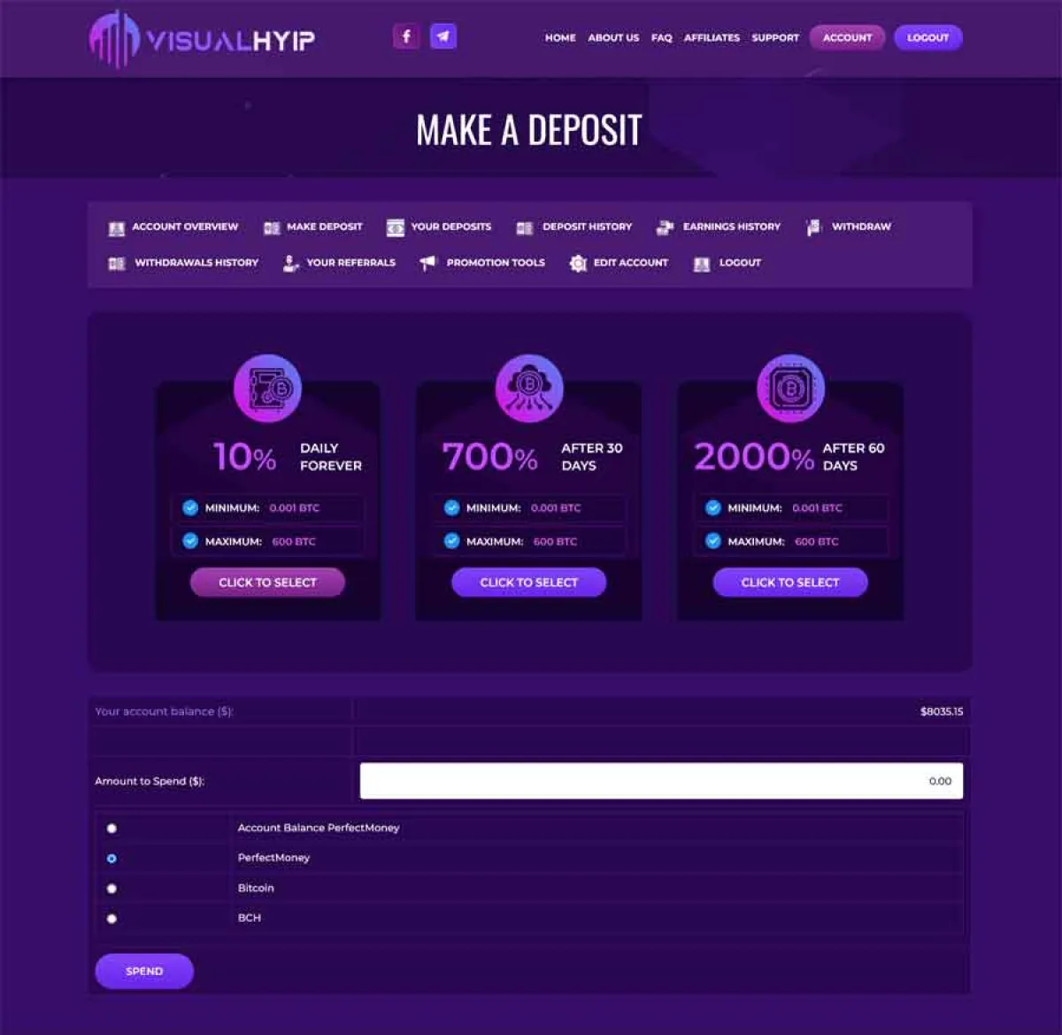 Investment Hyip Template ID - ZVPT1513 demo Page 5