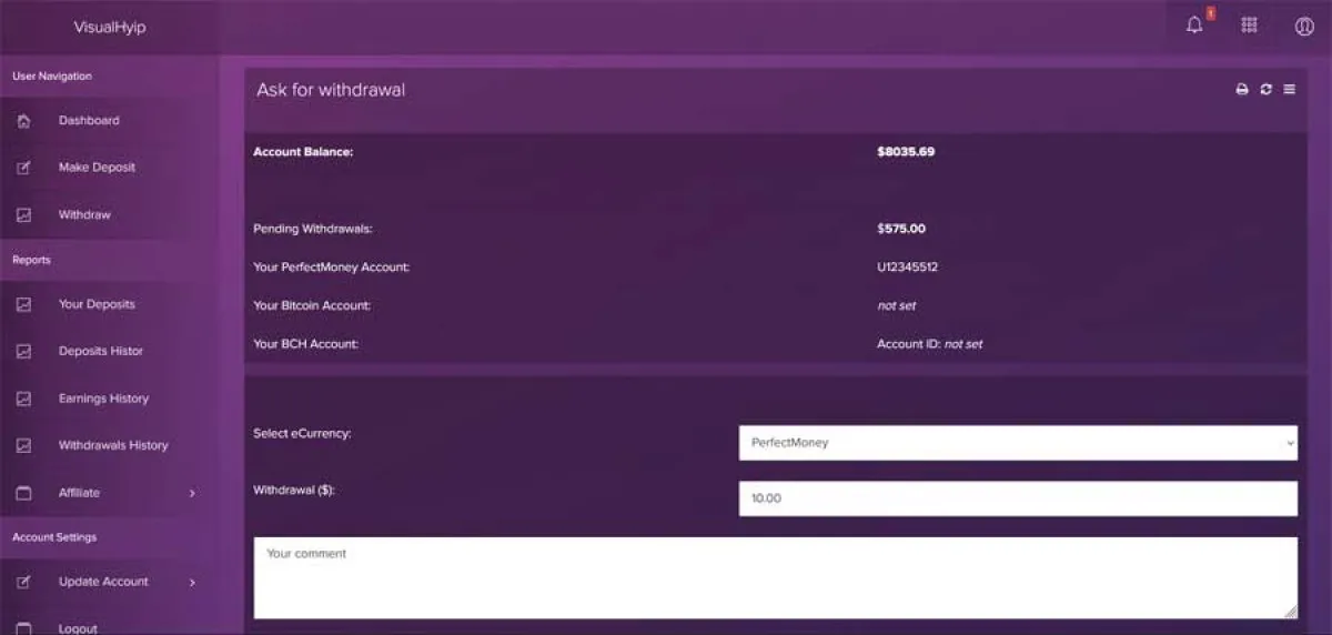 Investment Hyip Template ID - ZVPT1514 demo Page 5