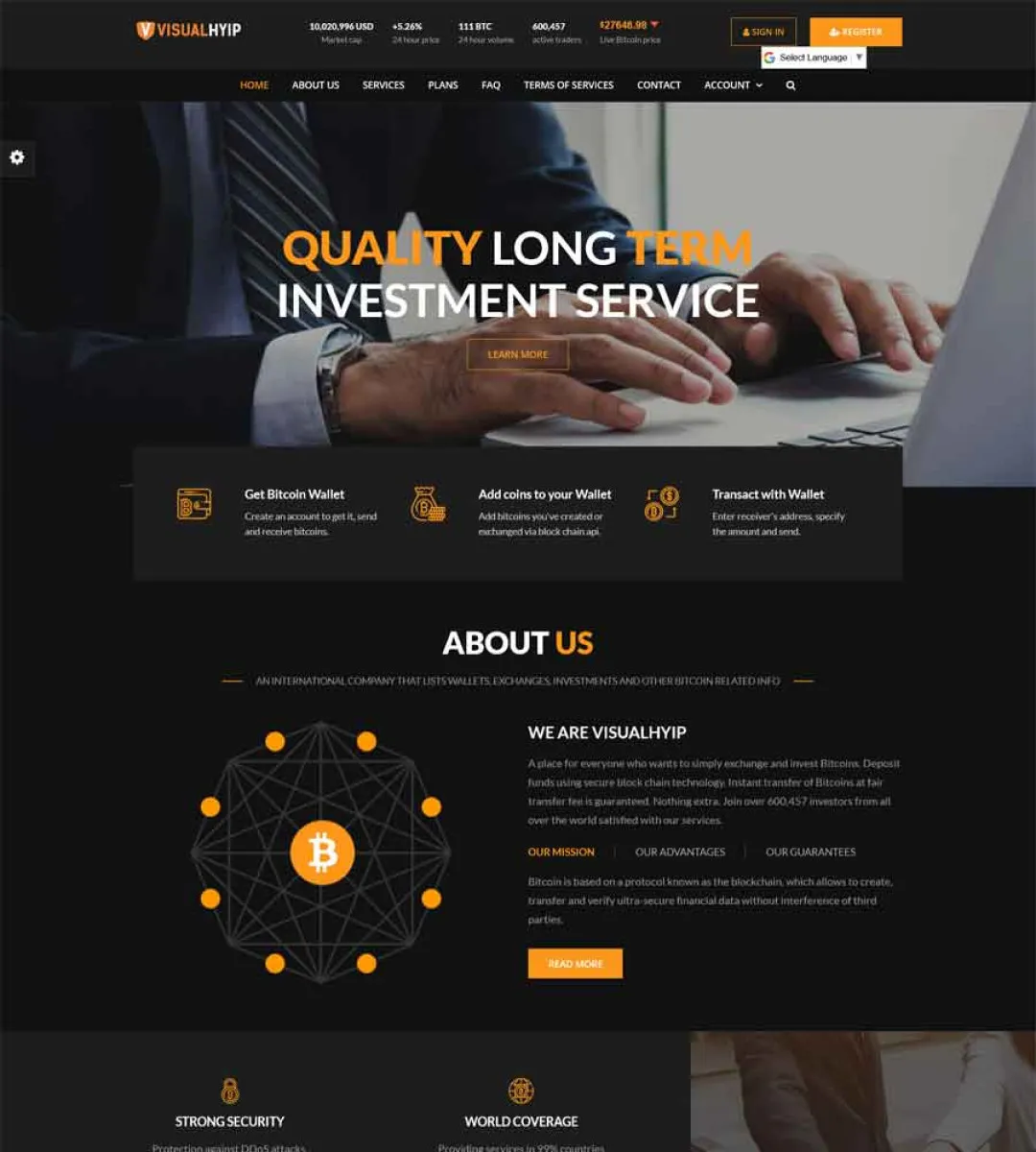 Investment Hyip Template ID - ZVPT1518 demo Page 2
