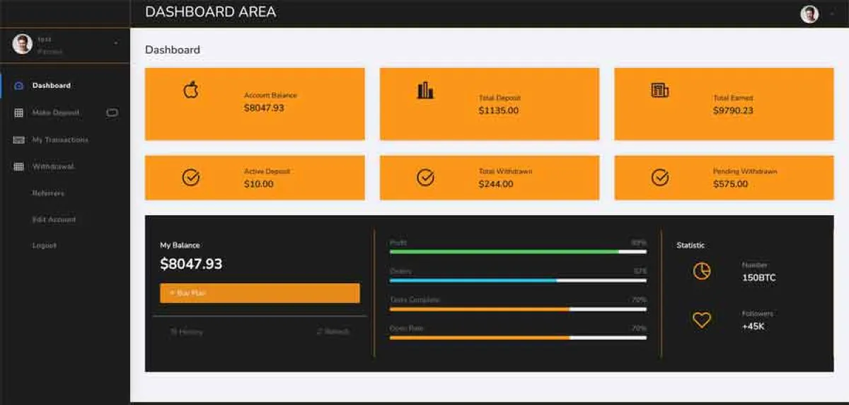 Investment Hyip Template ID - ZVPT1518 demo Page 4
