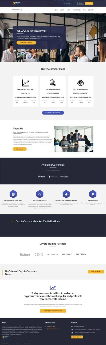 Investment Hyip Template ID - ZVPT1519 demo Page 1