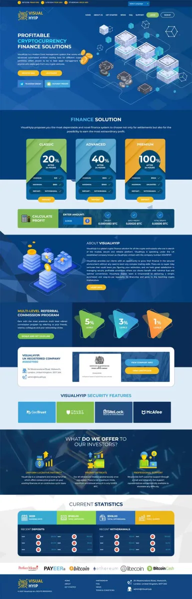 Investment Hyip Template ID - ZVPT1523 Preview