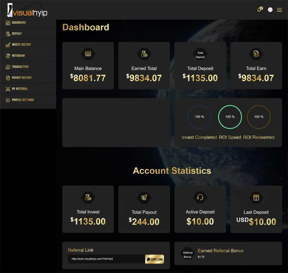 Investment Hyip Template ID - ZVPT1534 demo Page 4
