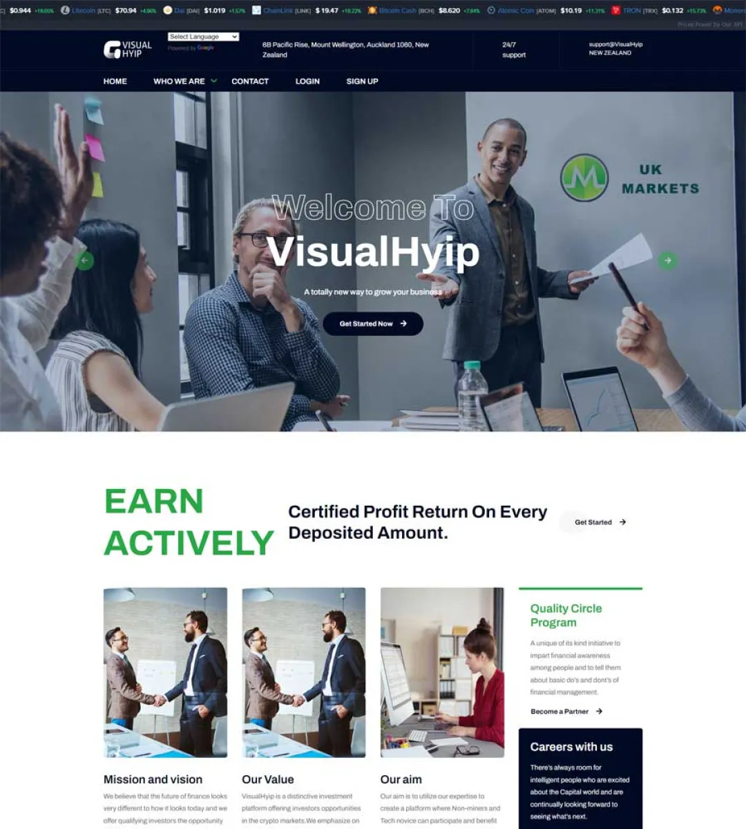 Investment Hyip Template ID - ZVPT1541 demo Page 2