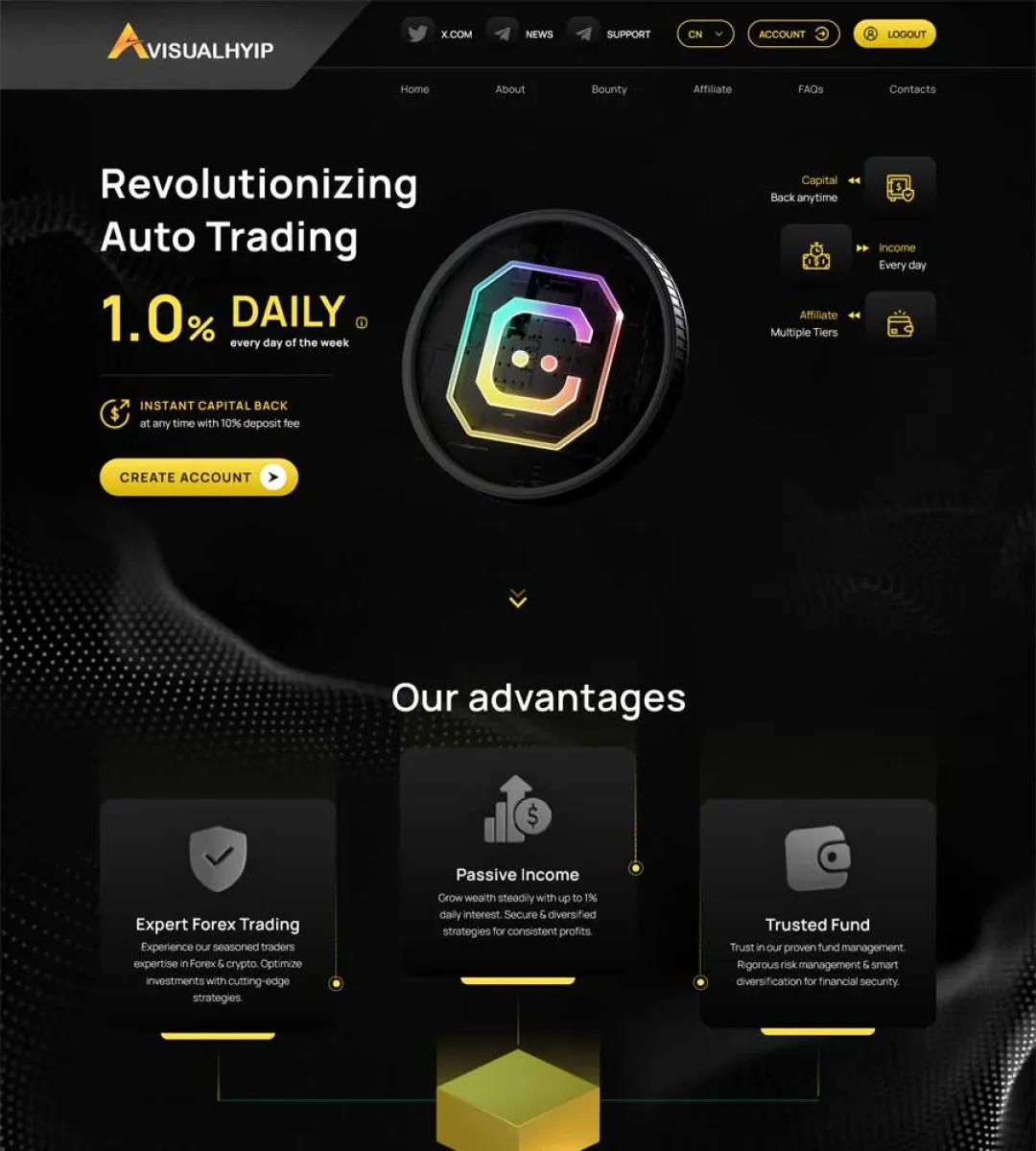 Investment Hyip Template ID - ZVPT1545 demo Page 2
