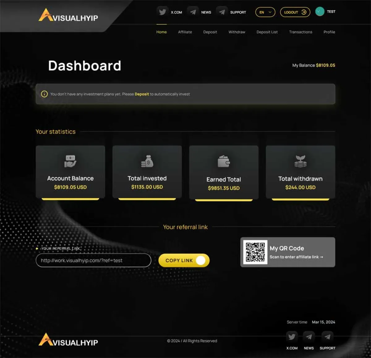 Investment Hyip Template ID - ZVPT1545 demo Page 4