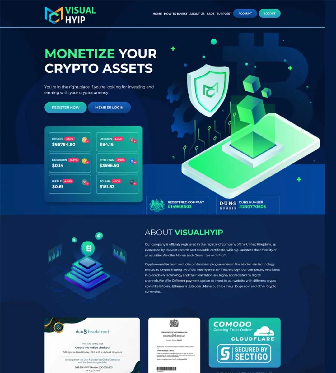 Investment Hyip Template ID - ZVPT1546 demo Page 2