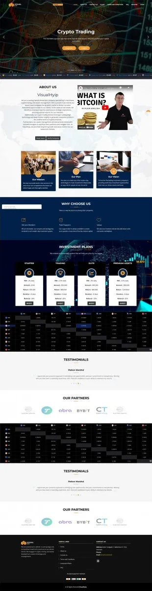 Investment Hyip Template ID - ZVPT1549 demo Page 1