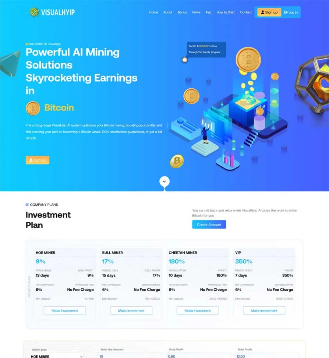 Investment Hyip Template ID - ZVPT1563 demo Page 2