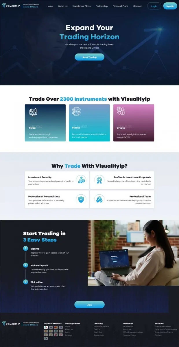 Investment Hyip Template ID - ZVPT1566 demo Page 1