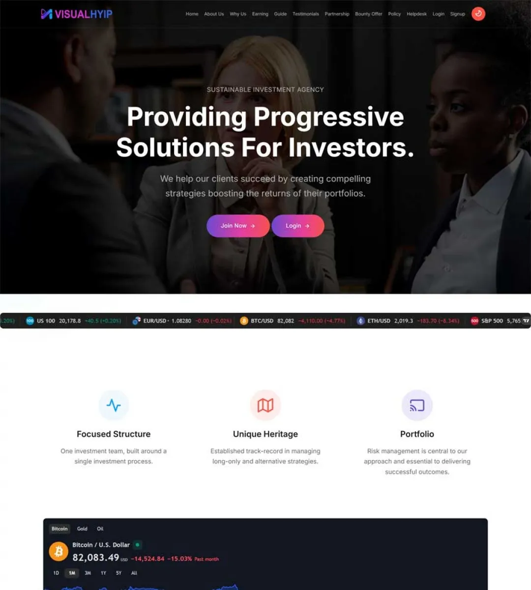 Investment Hyip Template ID - ZVPT1569 demo Page 2