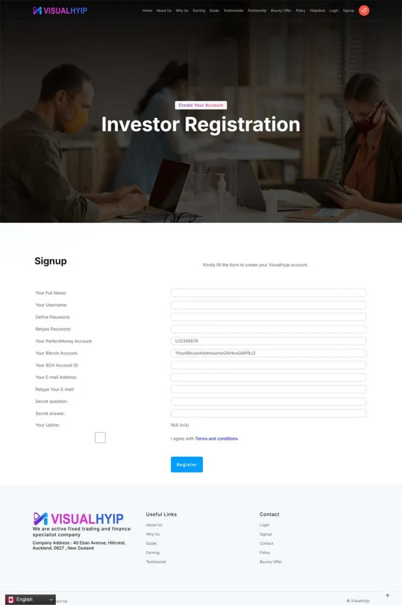 Investment Hyip Template ID - ZVPT1569 demo Page 3