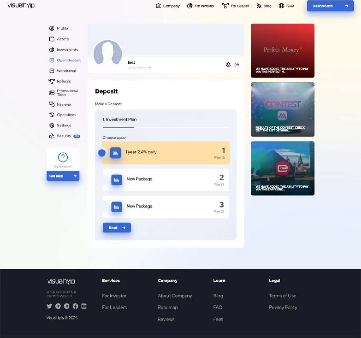 Investment Hyip Template ID - ZVPT1572 demo Page 5