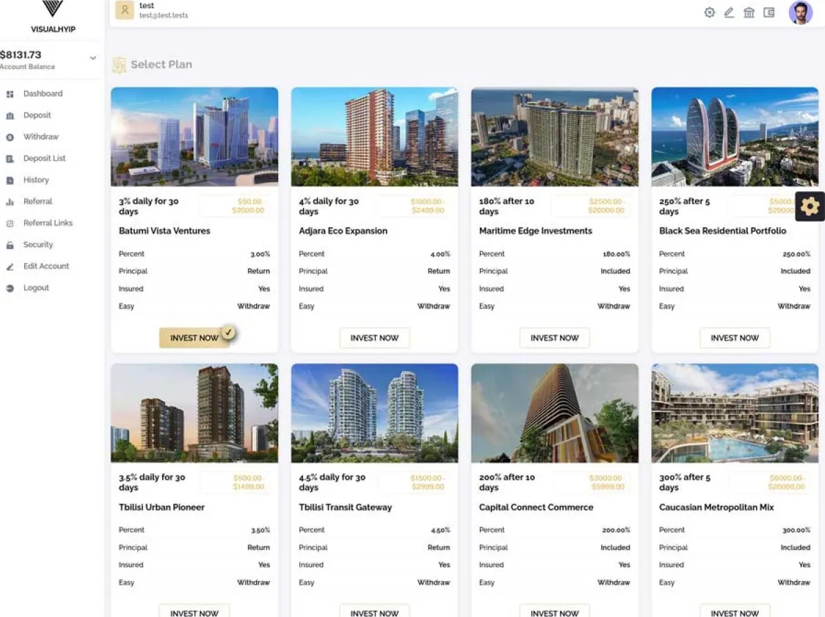 Investment Hyip Template ID - ZVPT1573 demo Page 5